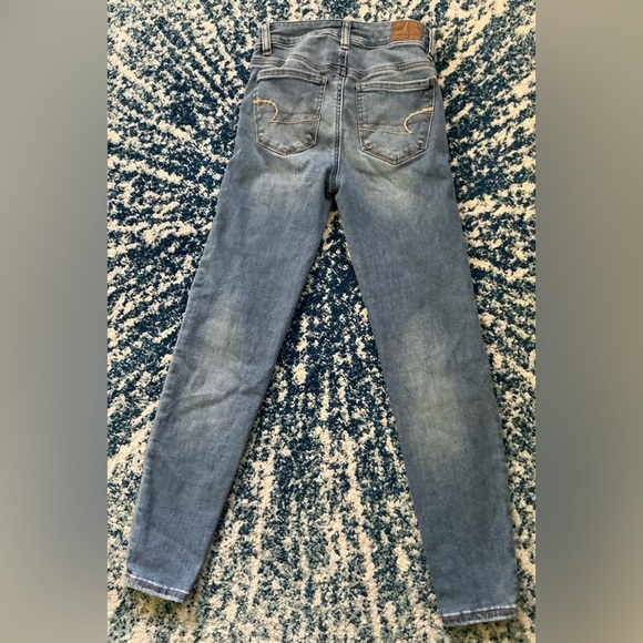 American Eagle Outfitters Women's Hi-Rise Jegging Blue Jean - Picture 2 of 4